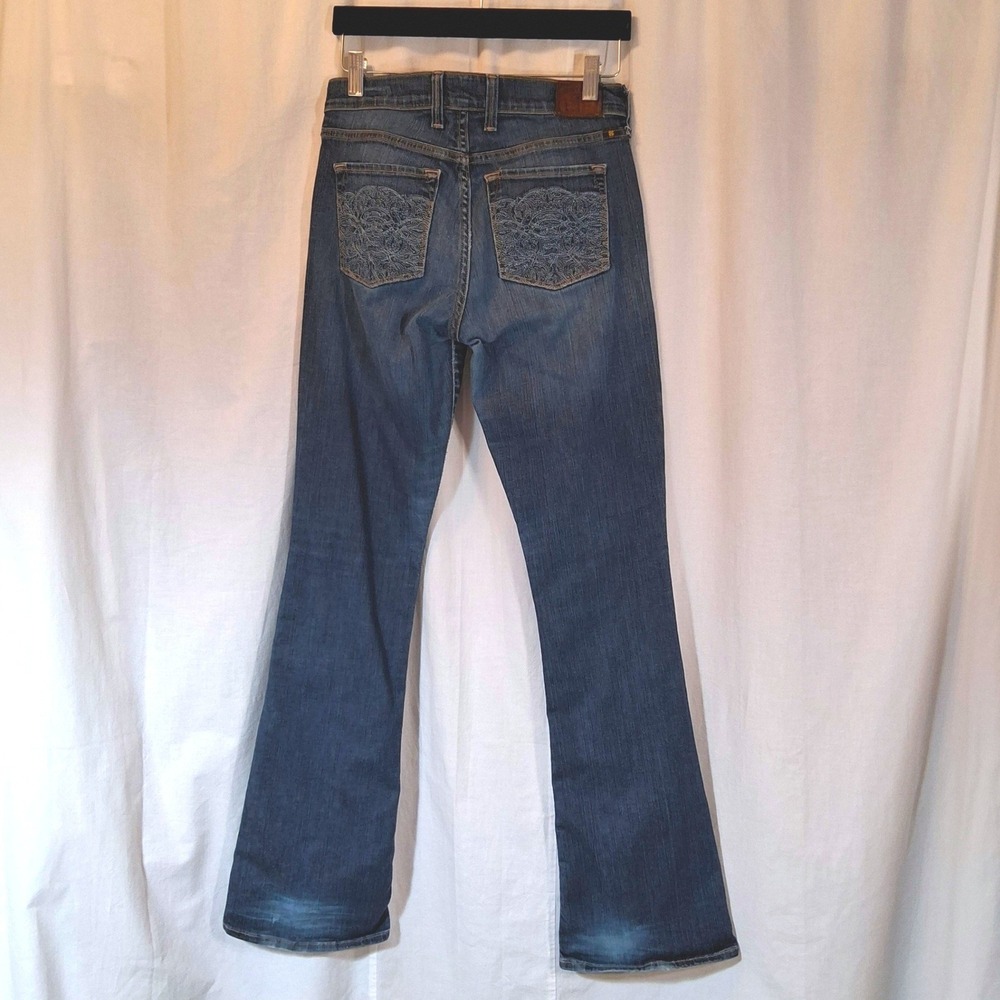 Vtg Lucky Brand Sofia Bootcut Jeans 4/27 Dark Wash Embroidered Pockets Boho Y2K - Picture 2 of 9